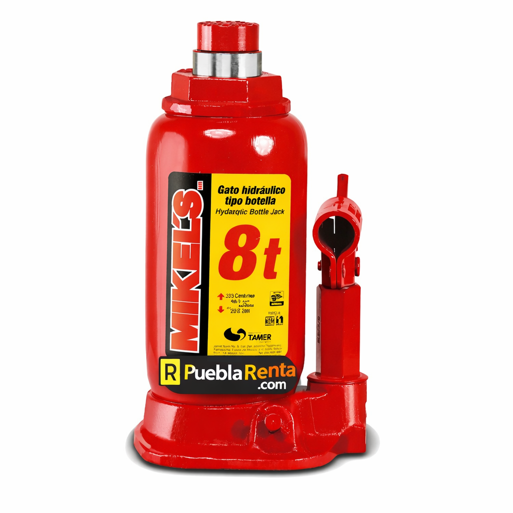 Renta de Gato Hidráulico de Botella de 8 Toneladas en Puebla
