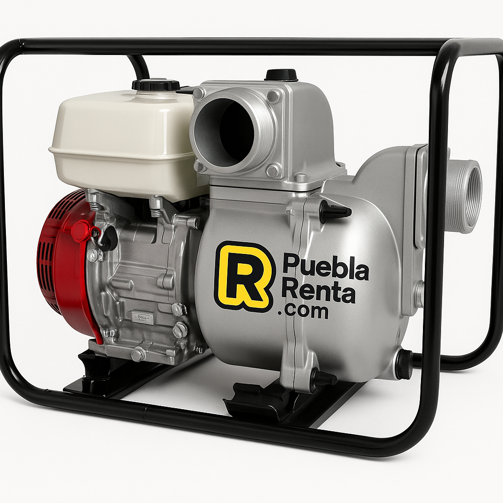 Renta de Motobomba a Gasolina de 3X3 para Bombeo Agua Sucia en Puebla