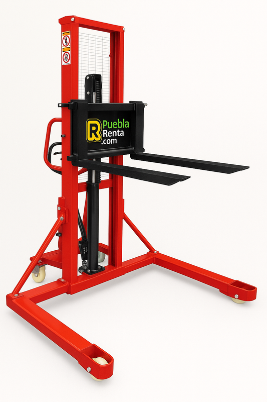 Renta de Montacargas Apilador Manual 1 Tonelada 1.6 Mts en Puebla