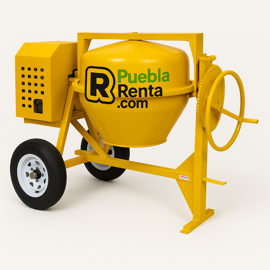Renta de Revolvedora para Concreto de 1 Saco con Motor a Gasolina en Puebla